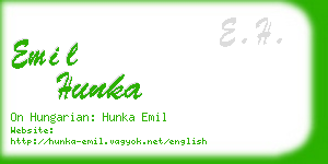emil hunka business card